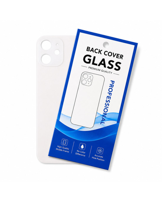 Klapka Jednobryłowa Plecki Tył iPhone 12 White Duże oczko HQ