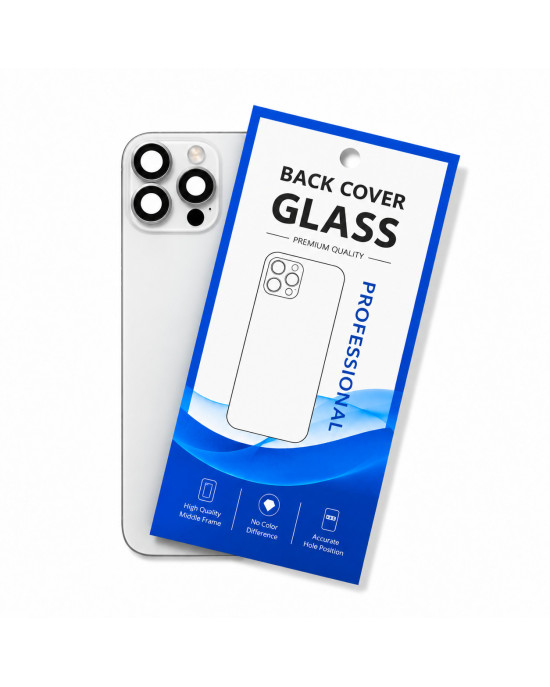 Klapka Jednobryłowa Plecki Tył iPhone 15 Pro Silver z Ramką HQ