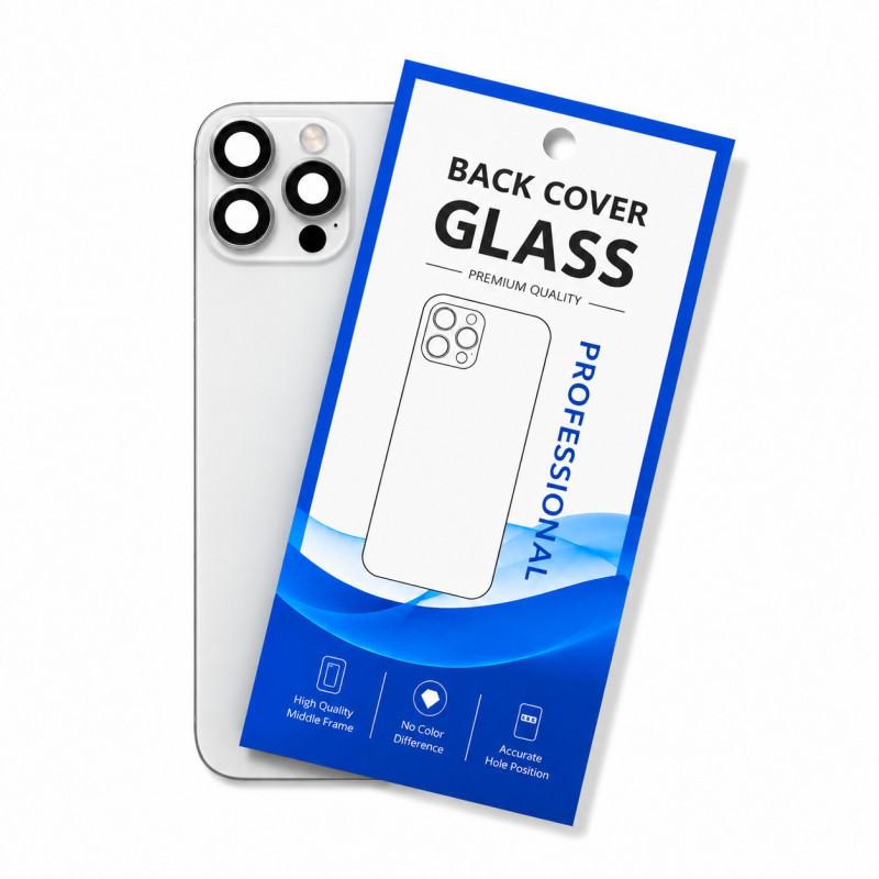 Klapka Jednobryłowa Plecki Tył iPhone 15 Pro Silver z Ramką HQ