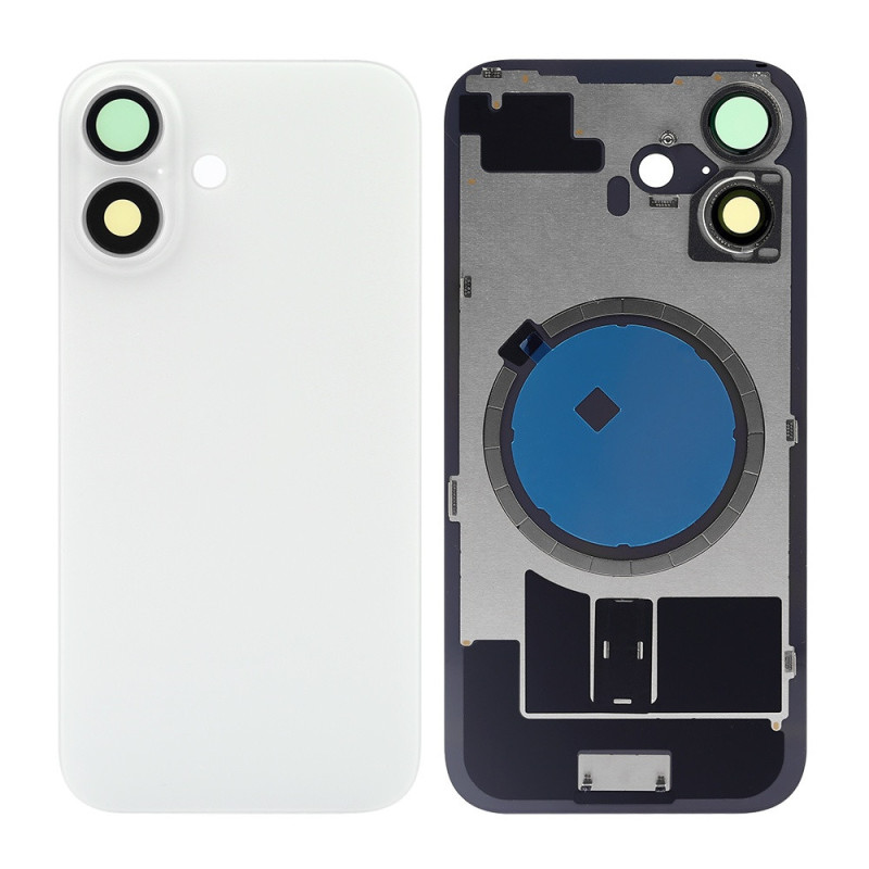 Klapka Jednobryłowa Plecki Tył iPhone 16 White z Ramką HQ