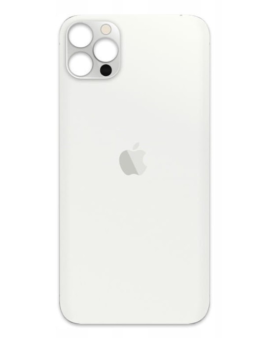 Klapka Jednobryłowa Plecki Tył iPhone 12 Pro Silver Duże oczko HQ