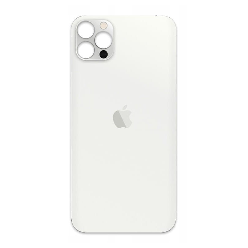 Klapka Jednobryłowa Plecki Tył iPhone 12 Pro Max Srebrny Duże oczko HQ