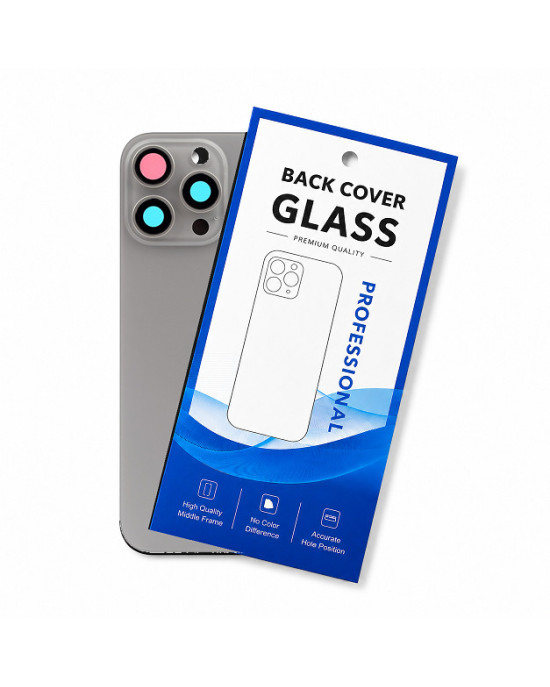 Klapka Plecki Tył iPhone 16 Pro Natural Titanium z Ramką i Magnesami