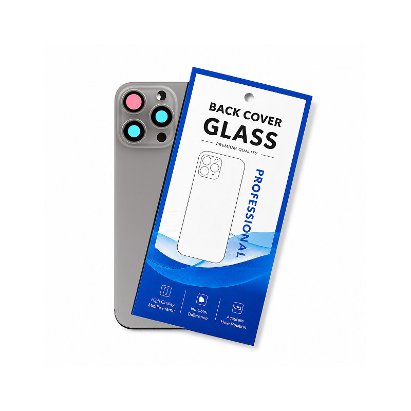 Klapka tylna iPhone 16 Pro Natural Titanium z Ramką i Magnesami | ELGAR