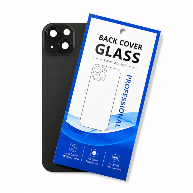 Klapka Jednobryłowa Plecki Tył iPhone 15 Black z Ramką i Magnesami