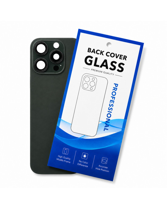 Klapka Plecki Tył iPhone 15 Pro Black z Ramką i Magnesami