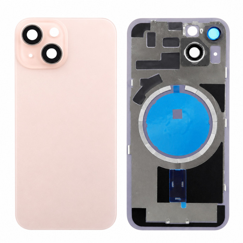 Klapka Plecki Tył iPhone 15 Pink z Ramką i Magnesami MAGSAFE