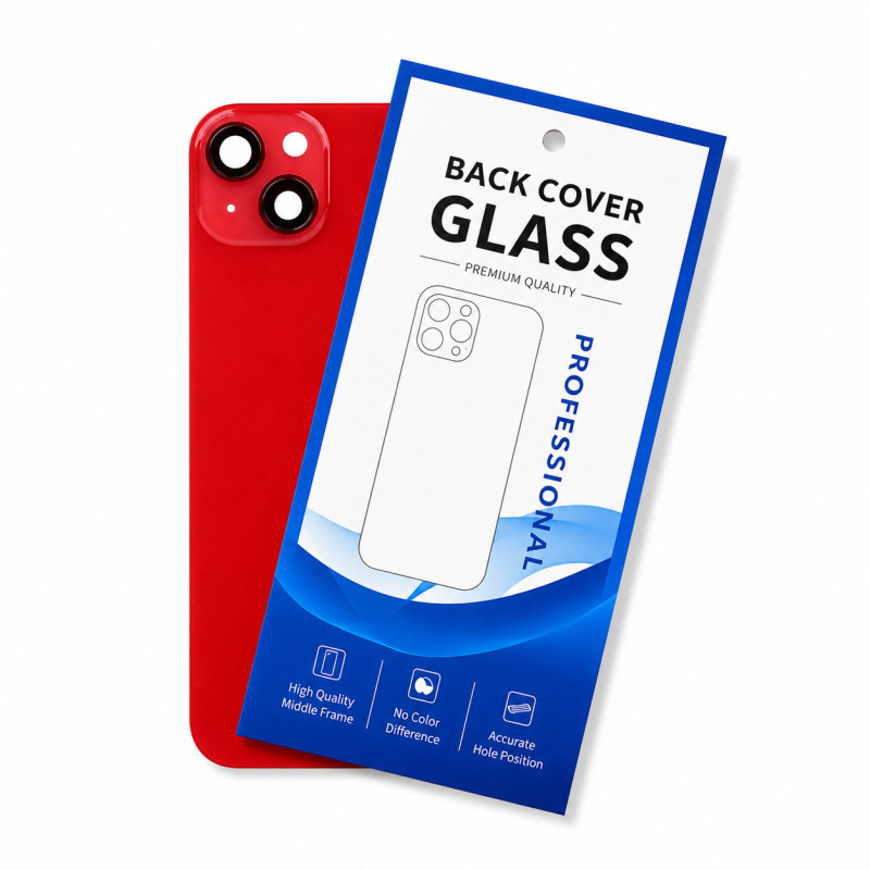 Klapka Plecki Tył iPhone 14 Plus Red z Ramką i Magnesami MAGSAFE