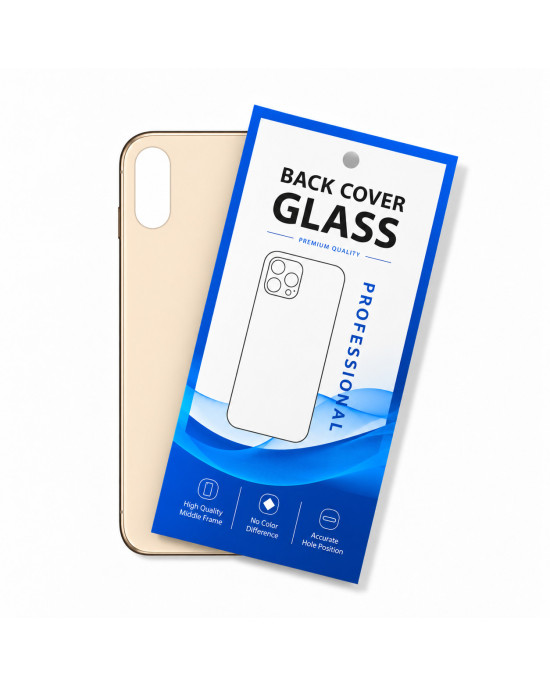 Klapka Plecki Tył iPhone XS Gold Duże oczko
