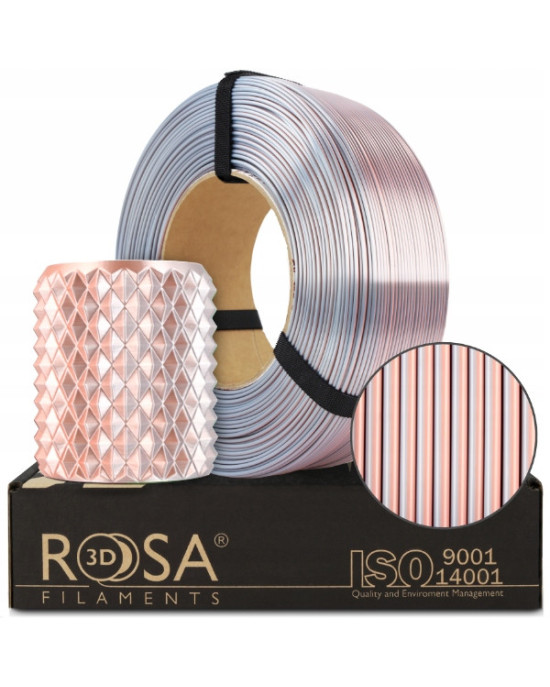 FILAMENT 3D PLA Refill Magic Silk GLAMOUR (White Gold+Rose Gold)1kg