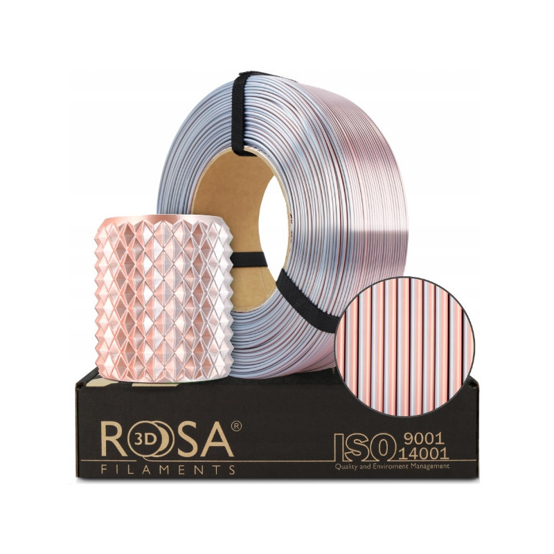 FILAMENT 3D PLA Refill Magic Silk GLAMOUR (White Gold+Rose Gold)1kg