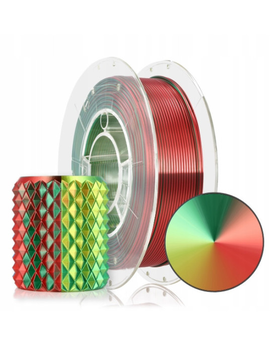FILAMENT 3D PLA Magic Silk XMAS (Gold-Green-Red) 300g