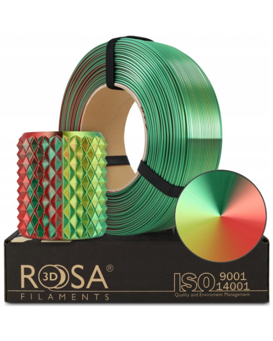 FILAMENT 3D PLA Refill Magic Silk XMAS (Gold-Green-Red) 1kg