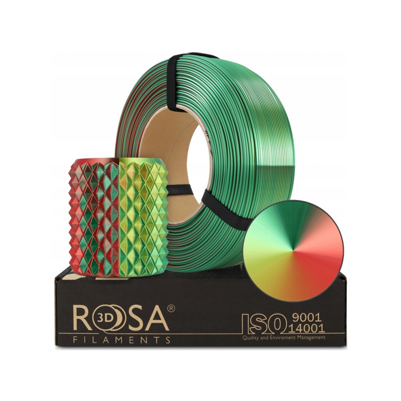 FILAMENT 3D PLA Refill Magic Silk XMAS (Gold-Green-Red) 1kg