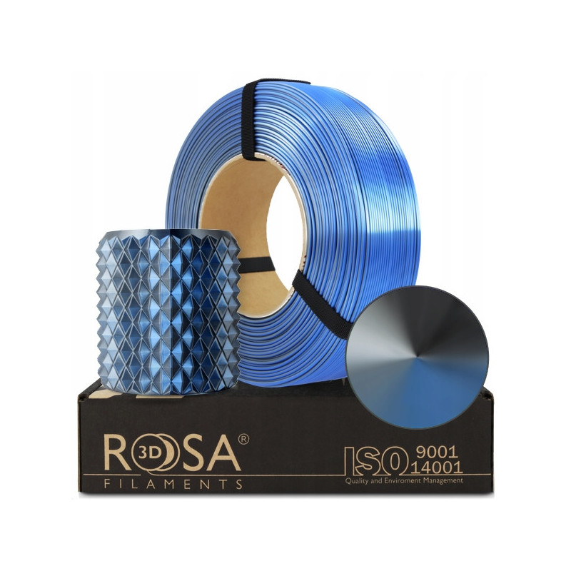 FILAMENT 3D ReFill PLA Magic Silk Storm Shadow (Blue+Graphite+Steel) 1kg