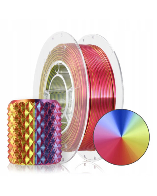 FILAMENT 3D PLA Magic Silk Carnival (Yellow-Blue-Fuchsia) 300g