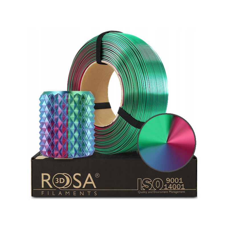 FILAMENT 3D Refill PLA Magic Silk AURORA Blue-Purple-Green 1kg