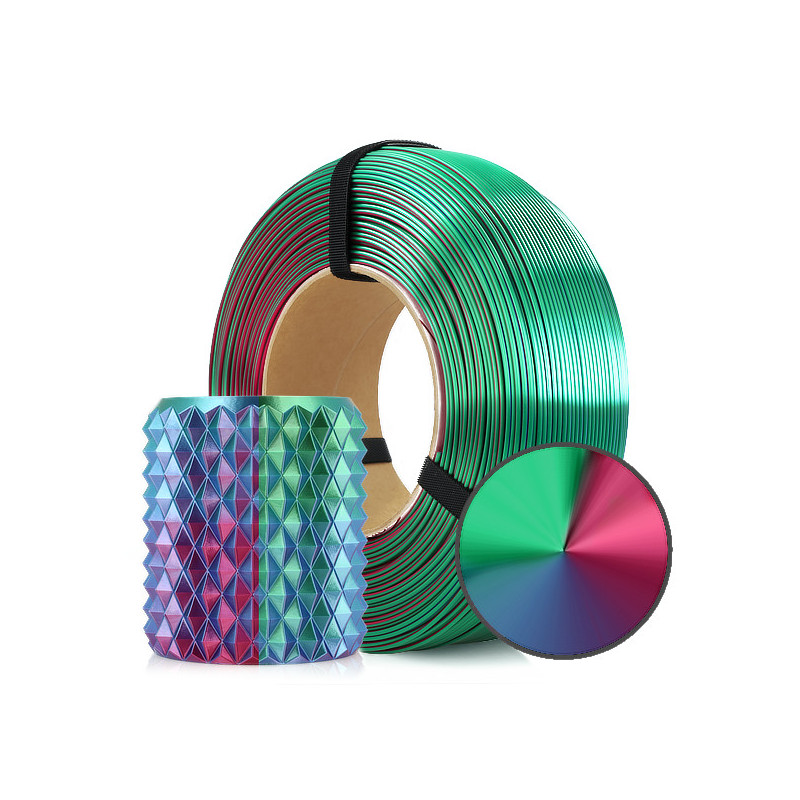 FILAMENT 3D Refill PLA Magic Silk AURORA Blue-Purple-Green 1kg