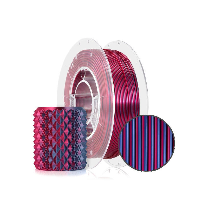 FILAMENT 3D PLA Magic Silk Midnight City (blue+fuchsia) 300g