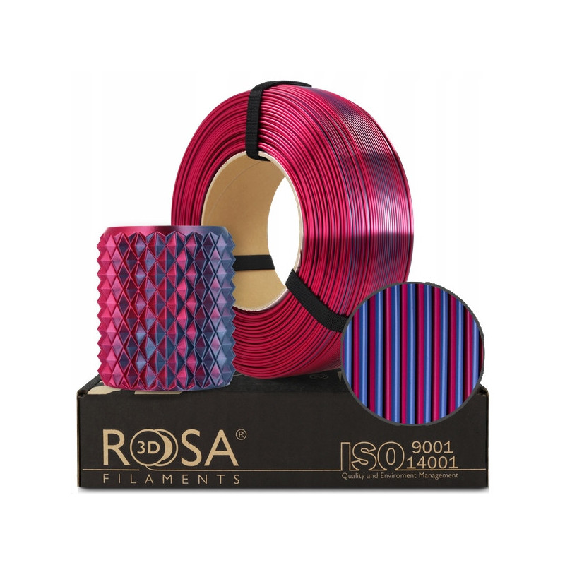 FILAMENT 3D ReFill PLA Magic Silk Midnight City (blue+fuchsia) 1kg
