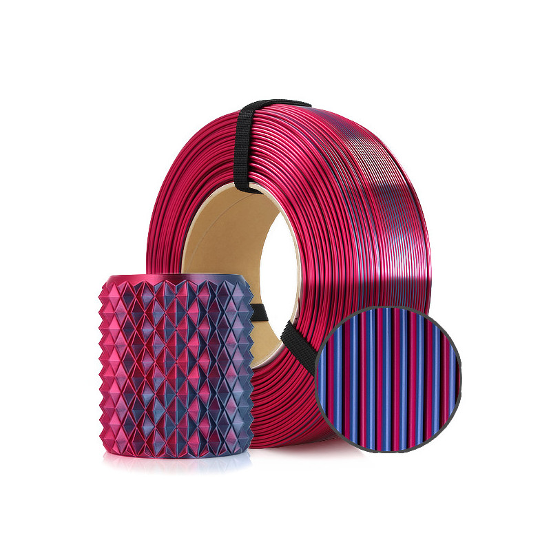 FILAMENT 3D ReFill PLA Magic Silk Midnight City (blue+fuchsia) 1kg