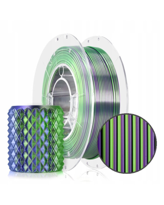FILAMENT 3D PLA Magic Silk Goblin (violet+green) 300g