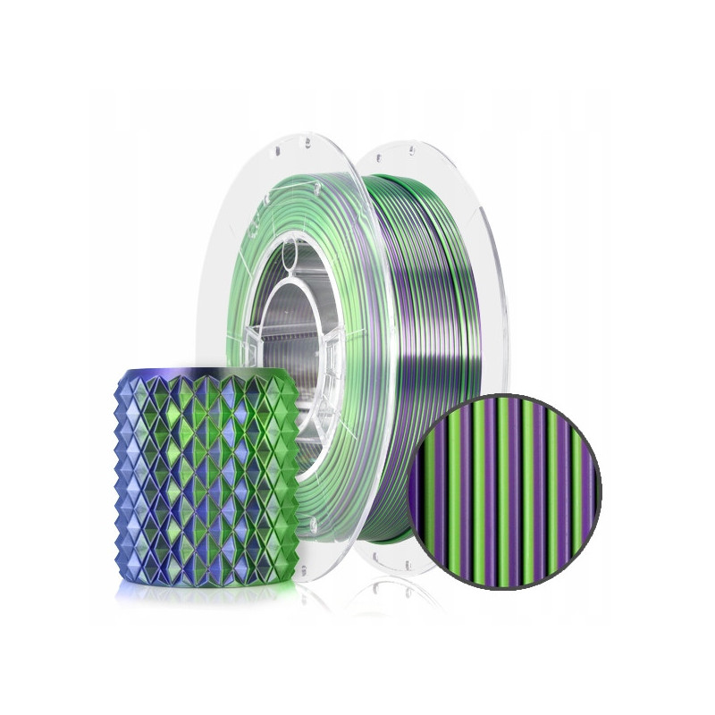 FILAMENT 3D PLA Magic Silk Goblin (violet+green) 300g
