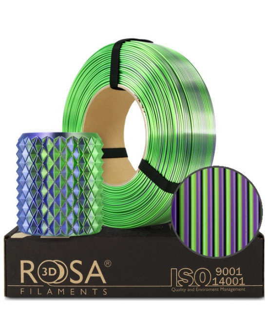 FILAMENT 3D ReFill PLA Magic Silk Goblin (violet+green) 1kg