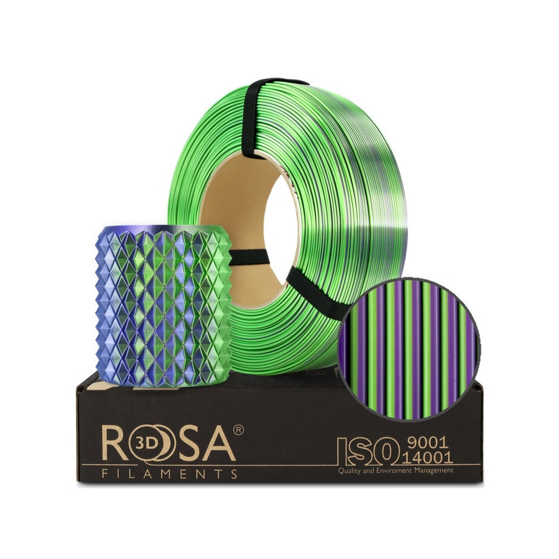 FILAMENT 3D ReFill PLA Magic Silk Goblin (violet+green) 1kg
