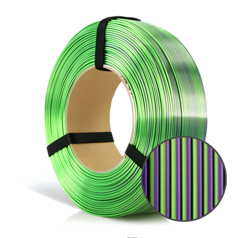 FILAMENT 3D ReFill PLA Magic Silk Goblin (violet+green) 1kg