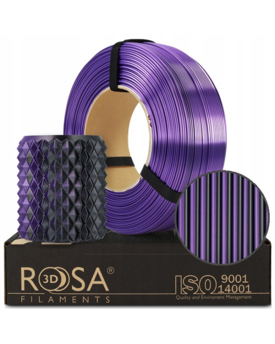 FILAMENT 3D ReFill PLA Magic Silk Mistic Violet (black+violet) 1kg