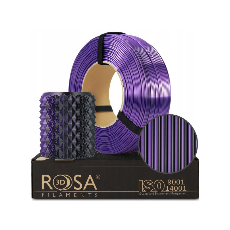 FILAMENT 3D ReFill PLA Magic Silk Mistic Violet (black+violet) 1kg