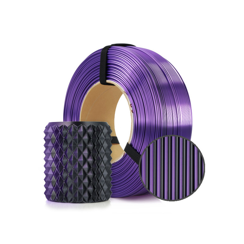 FILAMENT 3D ReFill PLA Magic Silk Mistic Violet (black+violet) 1kg