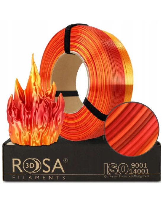 FILAMENT 3D ReFill  PLA Rainbow Silk Fire 1