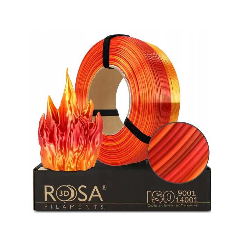 FILAMENT 3D ReFill  PLA Rainbow Silk Fire 1