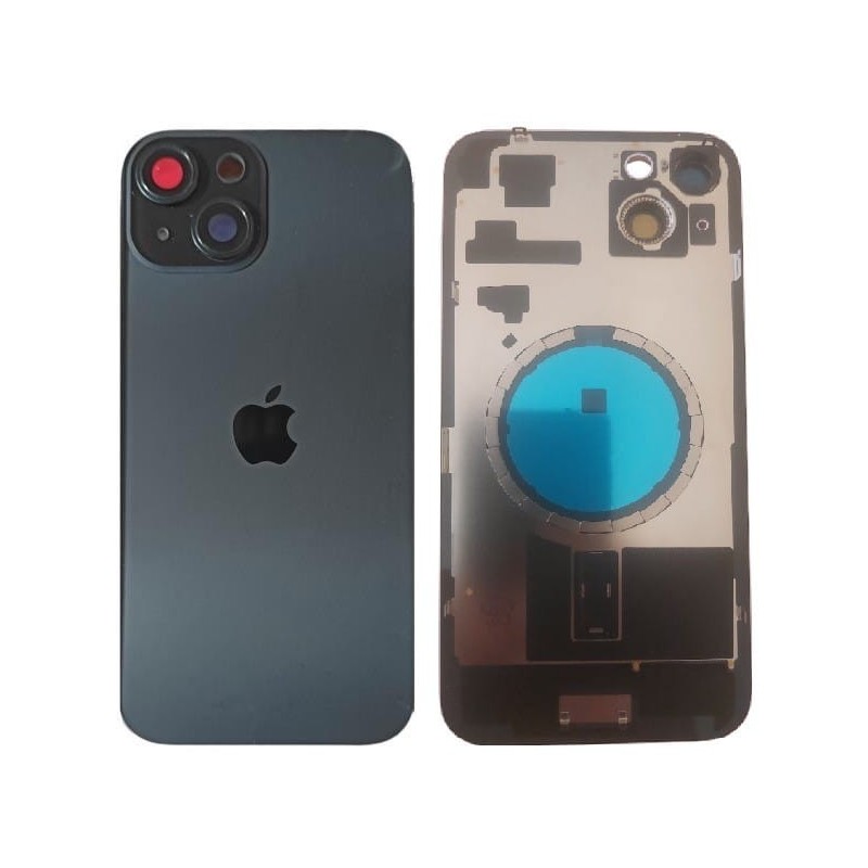 Klapka Jednobryłowa Plecki Tył iPhone 15 Plus Black z Ramką