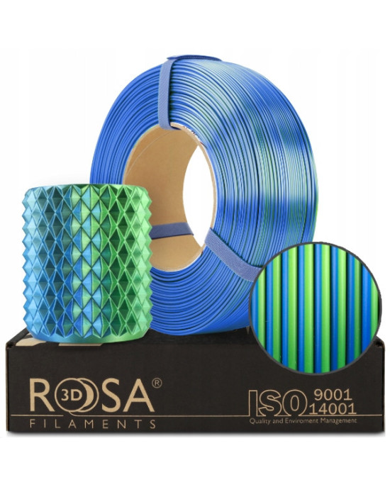 FILAMENT 3D ReFill PLA Magic Silk Lagoon (blue+green) 1kg
