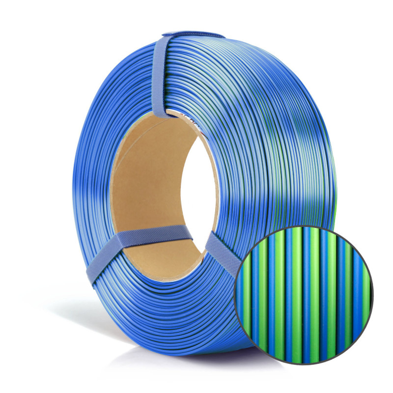 FILAMENT 3D ReFill PLA Magic Silk Lagoon (blue+green) 1kg