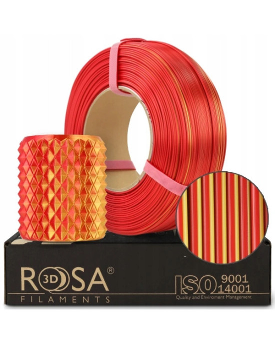 FILAMENT 3D ReFill PLA Magic Silk Fire (gold+red) 1kg