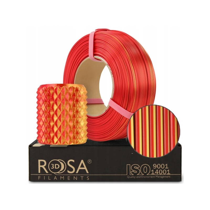 FILAMENT 3D ReFill PLA Magic Silk Fire (gold+red) 1kg