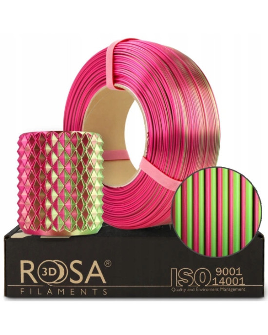 FILAMENT 3D ReFill PLA Magic Silk Dragon Fruit (green+fuchsia) 1kg