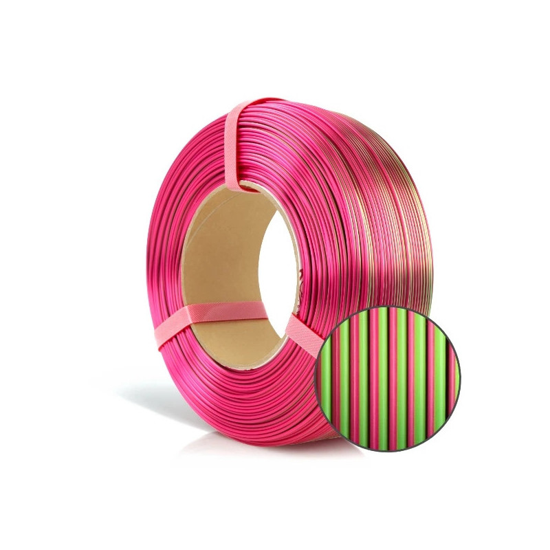 FILAMENT 3D ReFill PLA Magic Silk Dragon Fruit (green+fuchsia) 1kg