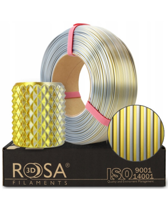FILAMENT 3D ReFill PLA Magic Silk Gold-Silver 1kg