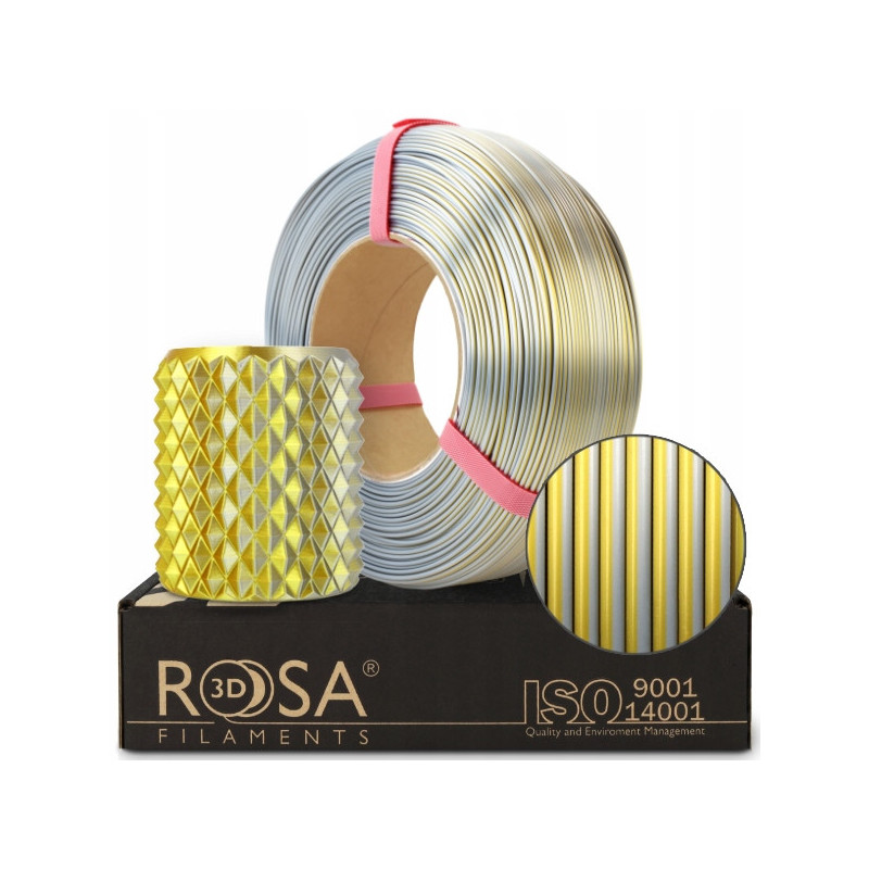 FILAMENT 3D ReFill PLA Magic Silk Gold-Silver 1kg