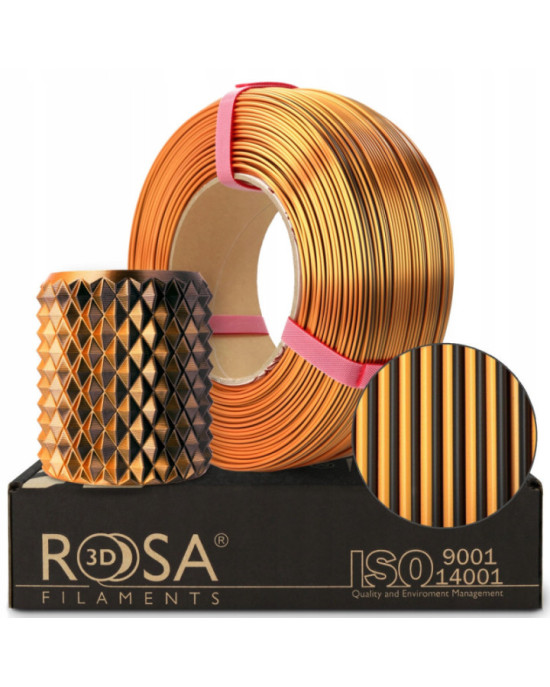FILAMENT 3D ReFill PLA Magic Silk Mistic Tiger (black+orange) 1kg