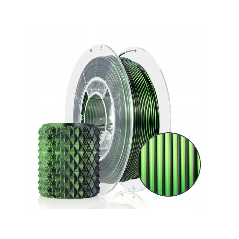 FILAMENT 3D PLA Magic Silk Mistic Green (black+green) 300g