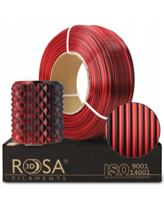 FILAMENT 3D ReFill PLA Magic Silk Mistic Red (black+red) 1kg