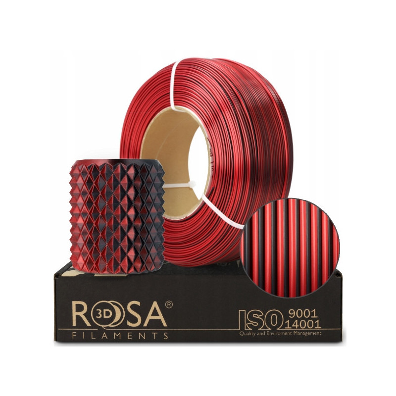 FILAMENT 3D ReFill PLA Magic Silk Mistic Red (black+red) 1kg