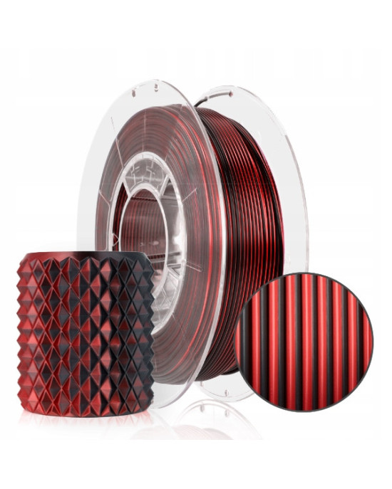FILAMENT 3D PLA Magic Silk Mistic Red (black+red) 300g