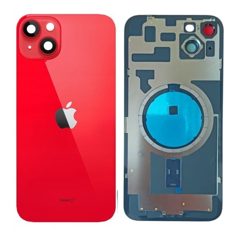Klapka Jednobryłowa Tył iPhone 14 Plus Red z Ramką i Magnesami MAGSAFE